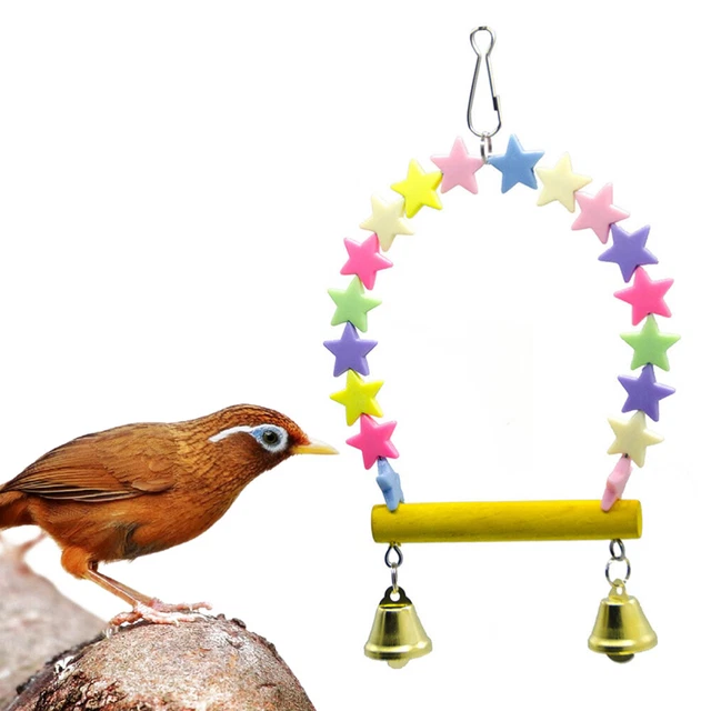 Natürliche Holz Papageien Schaukel Spielzeug Vögel Barsch Hanging Swings Cage