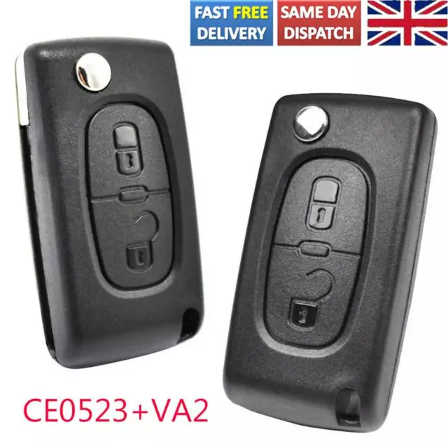 For Peugeot 207 307 308 3008 5008 807 UK Car Remote Fob Control Shell Key Case