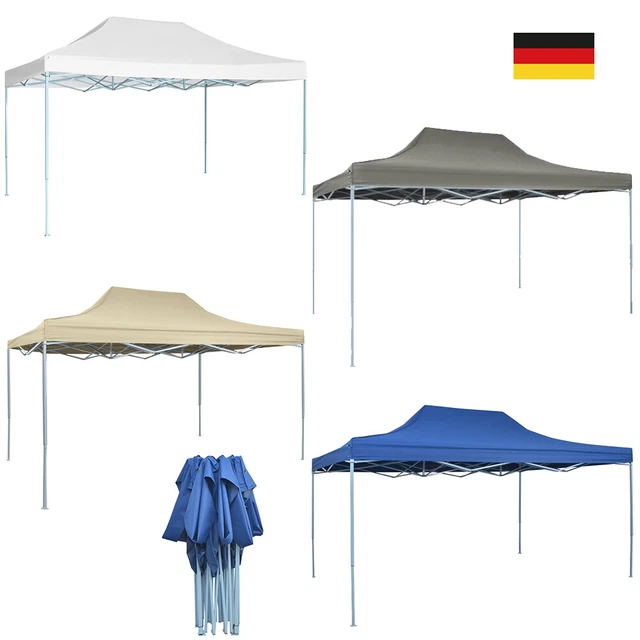 Faltbar Pavillon Profi-Partyzelt 3x4 m Festzelt Gartenzelt wasserdicht Gazebo