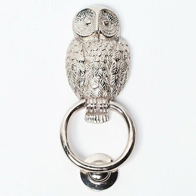 Classical Solid Brass Chrome Finish Owl Door Knocker Country Style