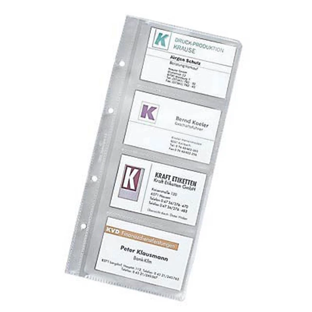 DURABLE Visitenkartenhüllen transparent, für bis zu 8 Visitenkarten, 10 St.