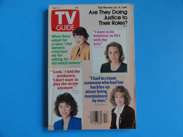 TV GUIDE APR1989 "The Women Of L.a. Law: Are They Doing Justice To ...