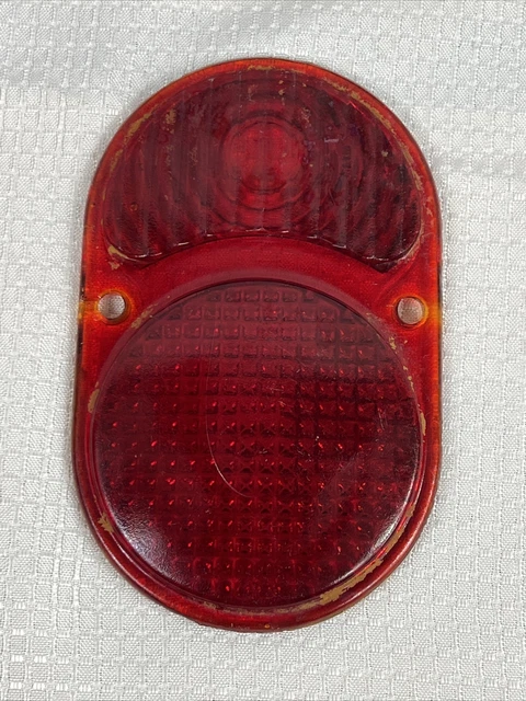 VINTAGE 1920’S 1930’S Original Glass Automobile Tail Light Red Original