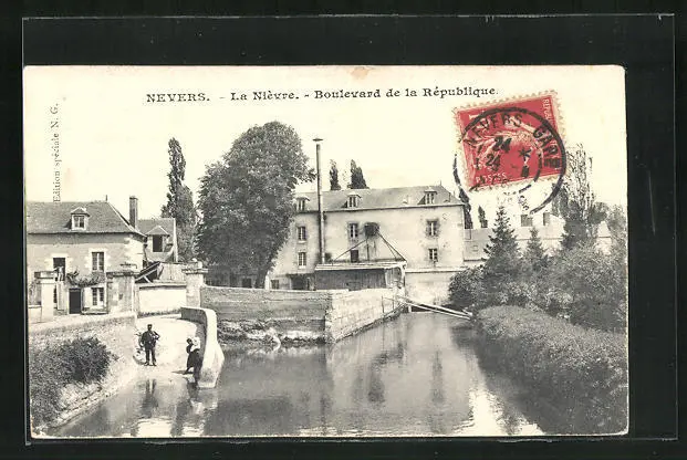 CPA Nevers, Boulevard de la Republique 1906