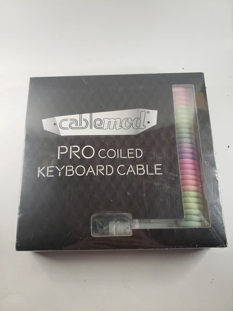 CABLEMOD PRO COILED Keyboard Aviator Cable USB C Rainbow NEW SEALED 59 ...