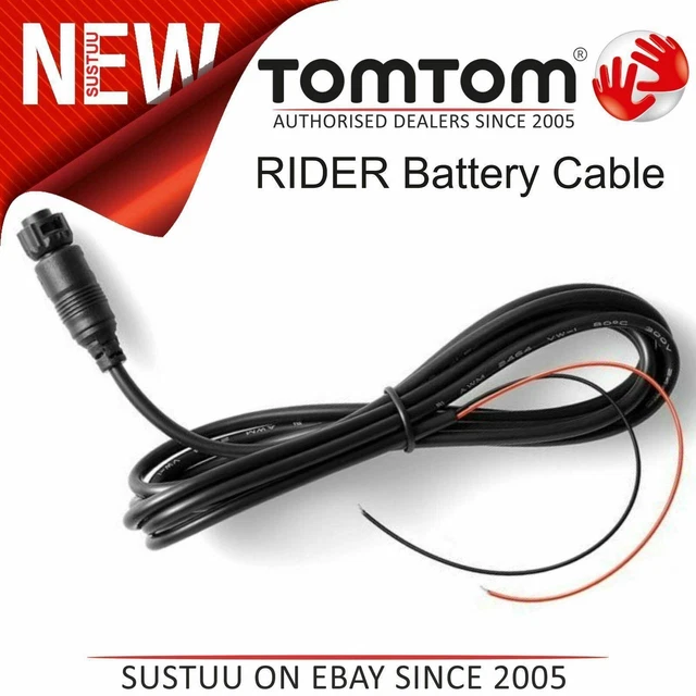 TomTom Rider 12v Alimentazione Batteria Cavo per GPS Satnav 40 42 400 410 420