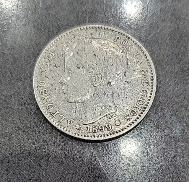 Spain. 1899 1 Peseta..