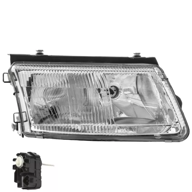 Halogen Headlight Right for VW Passat B5 Type 3B Year 96-00 Incl. Motor Engine