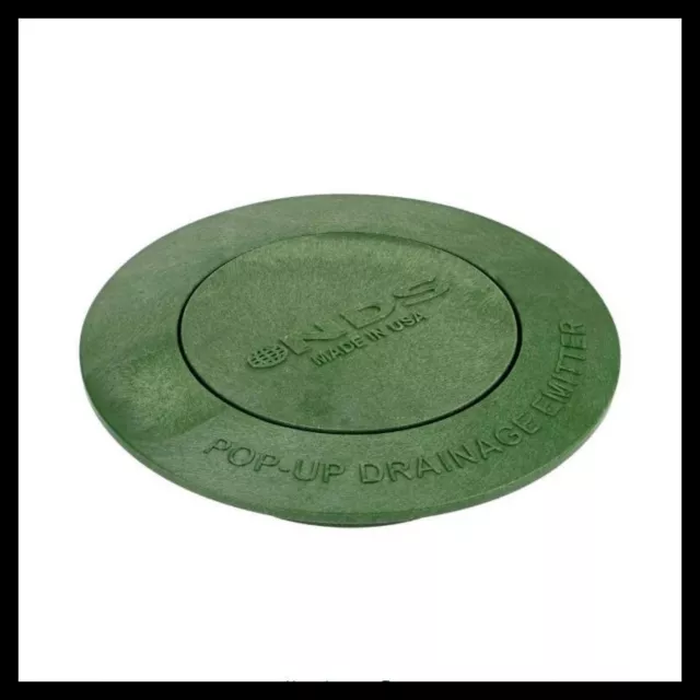 Pop-Up Drainage Emitter for 3 in. and 4 in. Drain Fittings, Green Plastic