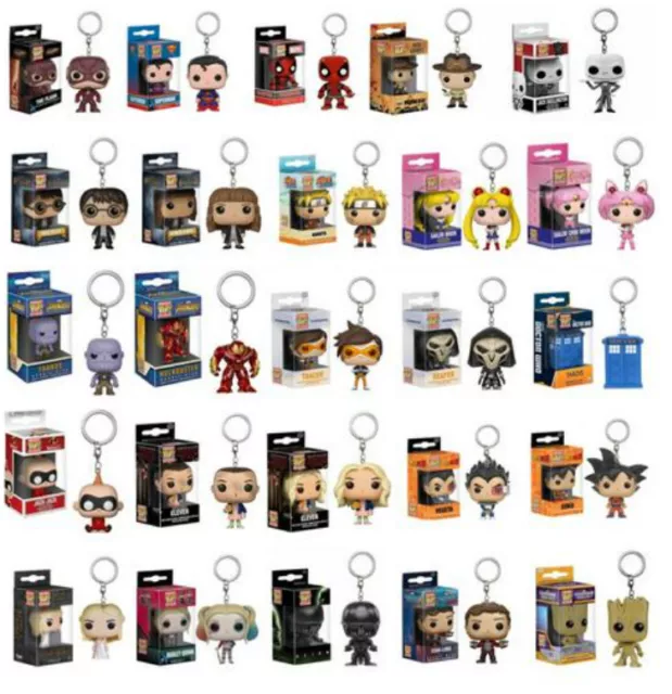 Funko Pop de Marvel Disney Dc Ironman Spiderman Rick Et Morty Divers Porte-Clés