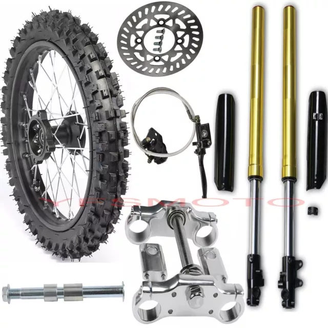 735mm Front Forks Triple Tree 60/100-14 Tyre Wheel Rim Tyres for 110cc 125cc 140