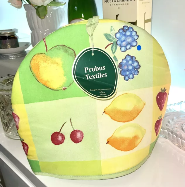 Scaldavivande vintage Jack Tea accogliente pentola Cosies britannico UK-GB scorza di limone frutta trapuntata