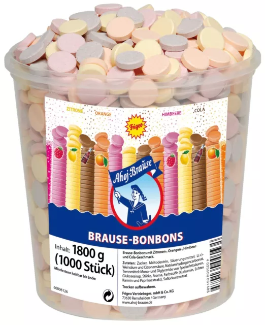 Caramelle doccia Frigeo Ahoj doccia classiche 4 varietà secchio 1,8 kg NUOVO MHD 2/25