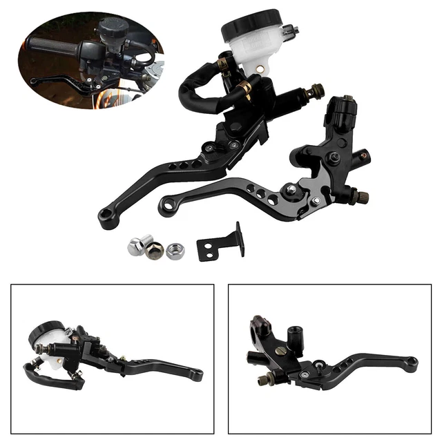 Linker Rempomp 22mm Voor Quad/dirt Bike - Universele Hydraulische Remhendel In Zwart, Past Op 50cc-150cc ATV's