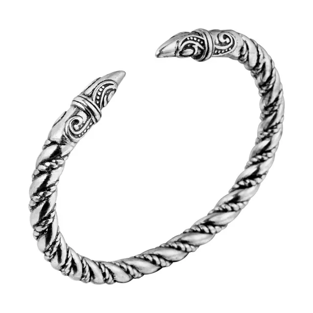 Viking Bracelet Mens Odin's Raven Heads Ragnar Arm Ring Norse Torc Jewelry new