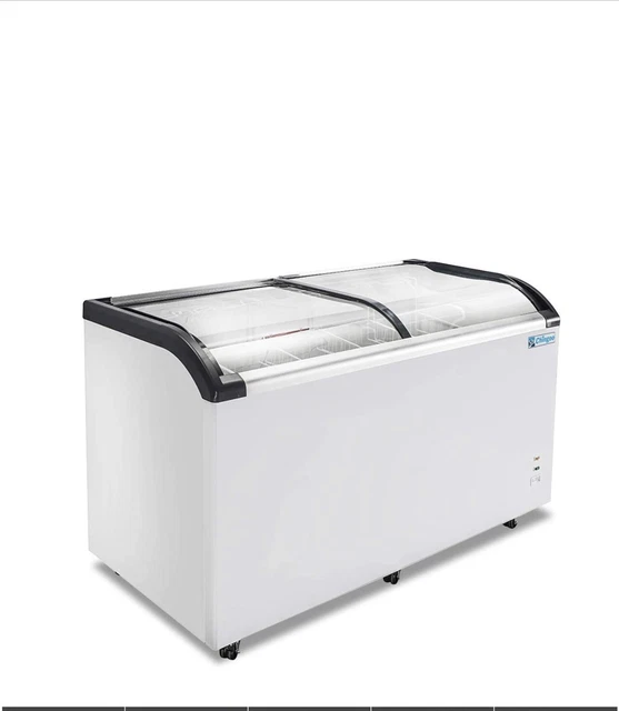 72” Chest Freezer Commercial Glass Door Freezer Frozen Food or Ice Cream Display