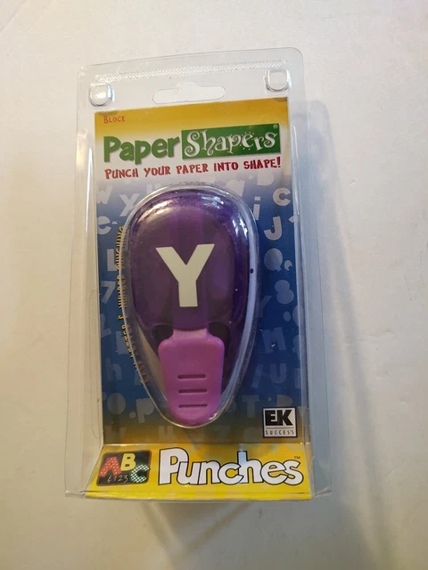 E K Success ""Paper Shapers Y"" estuche superior perforado Y PSM24CS letra alfabeto nuevo en caja