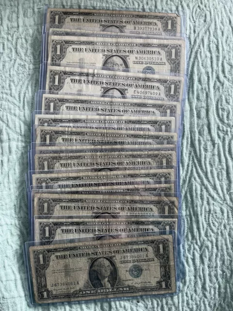 1957A, 1957 One Dollar Well Circulated Silver Certificate Note - $1 Bill