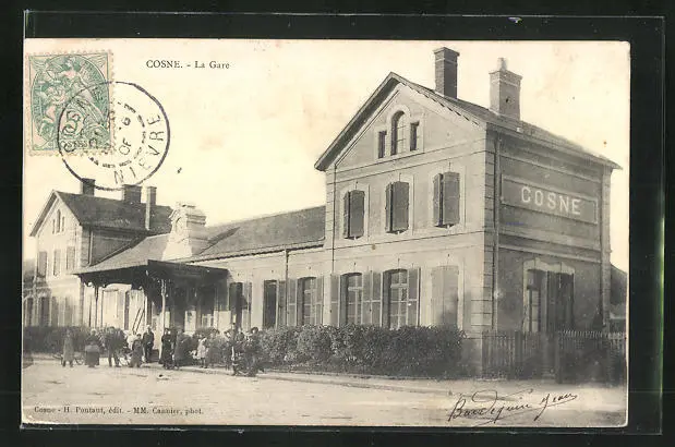 CPA Cosne, La Gare,  vue de La Gare 1906