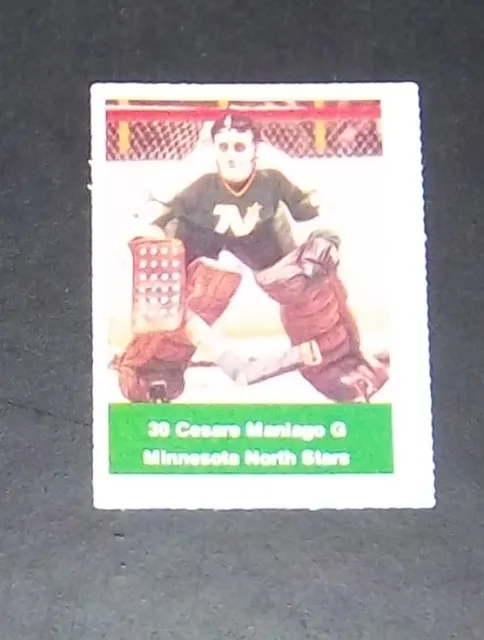 loblaws nhl action players 1974 -75 stamp  Cesare Maniago