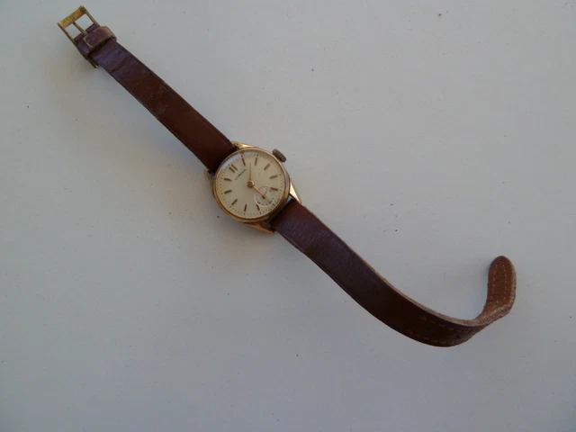 Montre Bracelet Femme Mécanique DUKE, Plaqué Or, Cadran Blanc Chiffres Arabes, Vintage