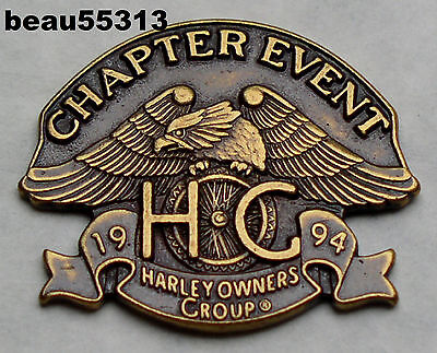 Harley Davidson Owners Group Chapter Event 1994 Hog Vest Jacket Hat Pin