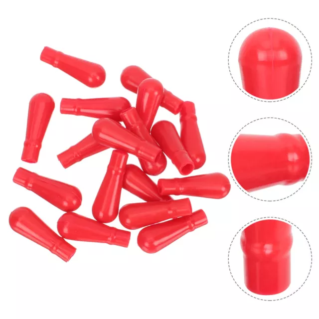 50 pz contagocce tappo in silicone topper di paglia lampadina rossa tappi in gomma pipetta