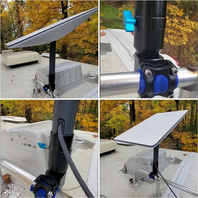 Starlink Gen 3 Treppiede Stand, kit di montaggio portatile Starlink Gen 3 con adattatore per tubo Starlink Gen 3 e asta telescopica da 60 cm-95 cm, compatibile con parabola Starlink Standard V3 Starlink Gen 3 Treppiede Stand, kit di montaggio portatile Starlink Gen 3 con adattatore per tubo Starlink Gen 3 e asta telescopica da 60 cm-95 cm, compatibile con parabola Starlink Standard V3