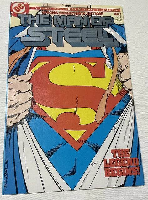 SUPERMAN The Man of Steel 1 (B) JUNE 1986 CHEST VARIANT Special Byrne DC Comic