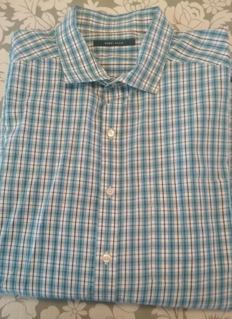 Perry Ellis Mens Blue Stripe Dress Shirt Size 2XLT