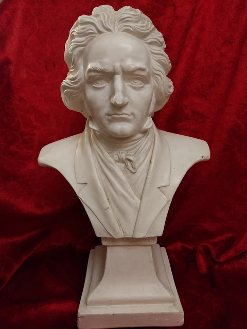 ANCIEN BUSTE FIGURINE EN BISCUIT PORCELAINE DE LIMOGES DE BALZAC signé