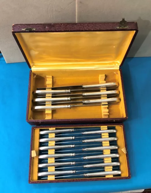 Coffret écrin vide pour 24 couteaux Métal argenté / argent massif Entremet Table