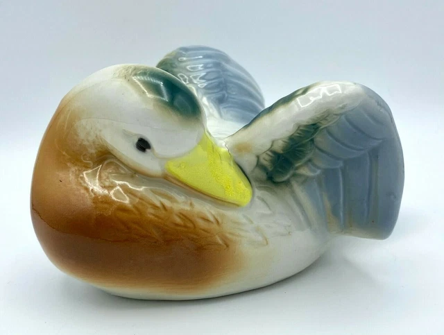 Vintage Ceramic Duck Made in Brazil Retro Mid Century