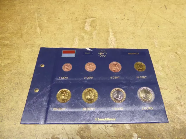 Monaco , KMS / Coin Set , 2002 , 1 Cent bis 2 Euro komplett