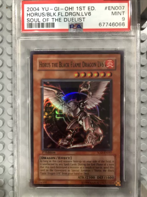 Horus the Black Flame Dragon LV8 - SOD-EN008 PSA 3 VG Ultimate Rare 1st  Edition 7825