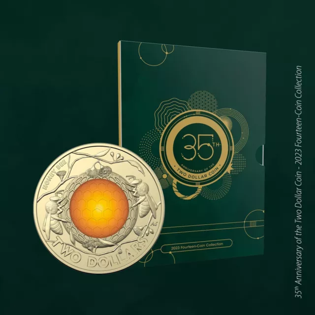 RAM 2023 - 35th Anniversary of the $2 Two Dollar Coin - 14 coin UNC collection
