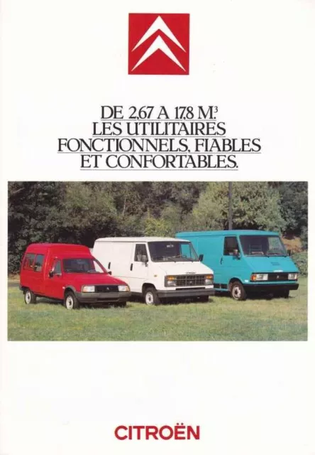 Catalogue / Brochure Citroën gamme Utilitaires (C15 C25 C35) 1987 Belgique en Fr