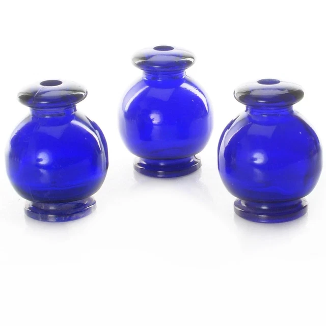 36 Small Glass Vases in Cobalt Blue Colour 36 Small Glass Vases in Cobalt Blue Colour