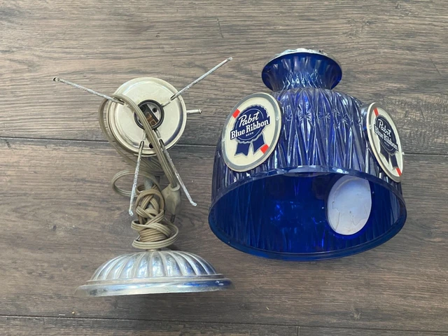 Vtg Pabst Blue  Ribbon Beer Wall Sconce Light  PBR Tavern Bar Sign Mancave