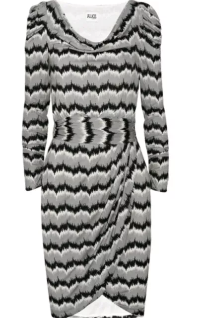 ALICE by TEMPERLEY Annette dress size 10 --NEW WITH TAGS--long sleeve wrap skirt