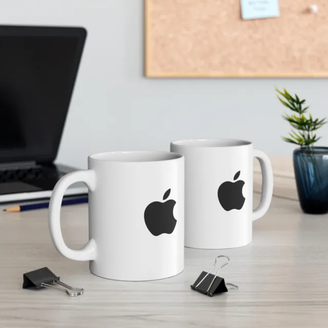 Apple Mug Apple Logo Ceramic Coffee Mug iPhone Cup Gift Funny Cute Mug Office