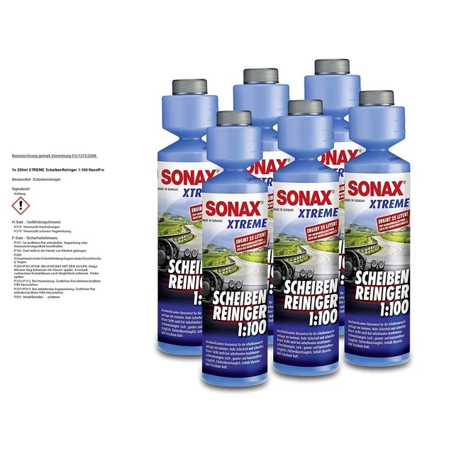 6x 250ml SONAX XTREME PULITORE DISCHI 1:100 PULITORE DISCHI