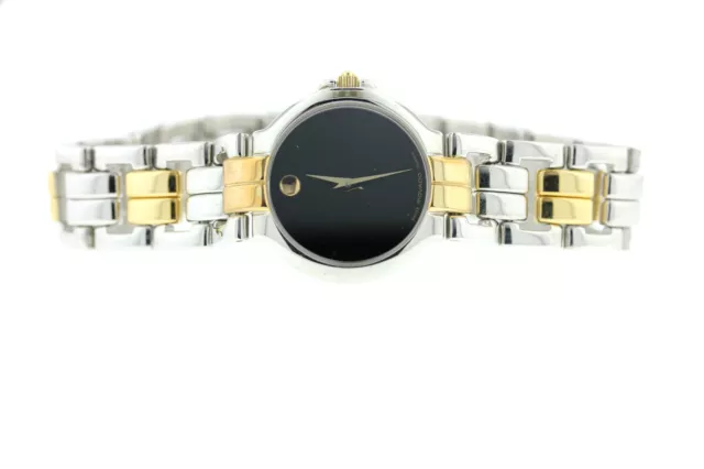 Movado 81 A1 844 Two Tone Stainless Steel/ Yellow Gold Plated Ladies Wrist Watch