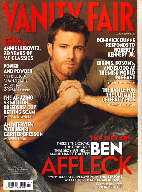 BEN AFFLECK JEFFREY Epstein Vanity Fair Magazine 2003! £60.10 - PicClick UK