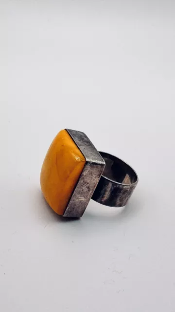 925 er Silber Ring Bernstein Butterscotch Amber RG.57