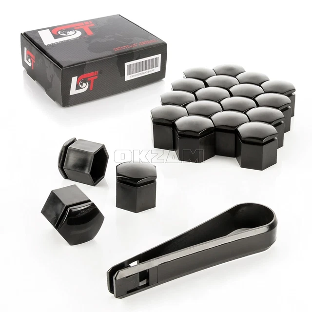 20 X WHEEL screw cover caps hex 19 mm black gloss for BMW X1 X3 X5 Z3
