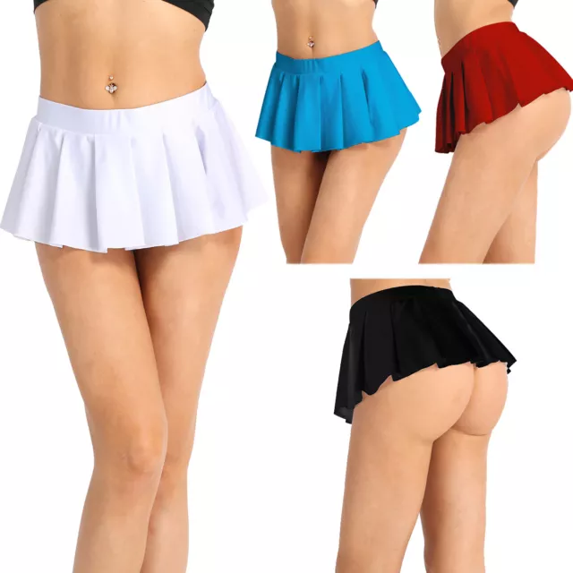 Women Sexy Lace Booty Shorts Club Wear Dance Mini Skirt Sheer See Through  Skirts Pleated Low Rise Ruffled Hot Panties : : Clothing, Shoes 
