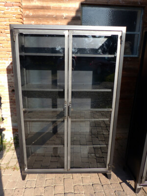 VITRINE INDUSTRIELLE SUR mesure mètal et verre EUR 1.250,00 - PicClick FR