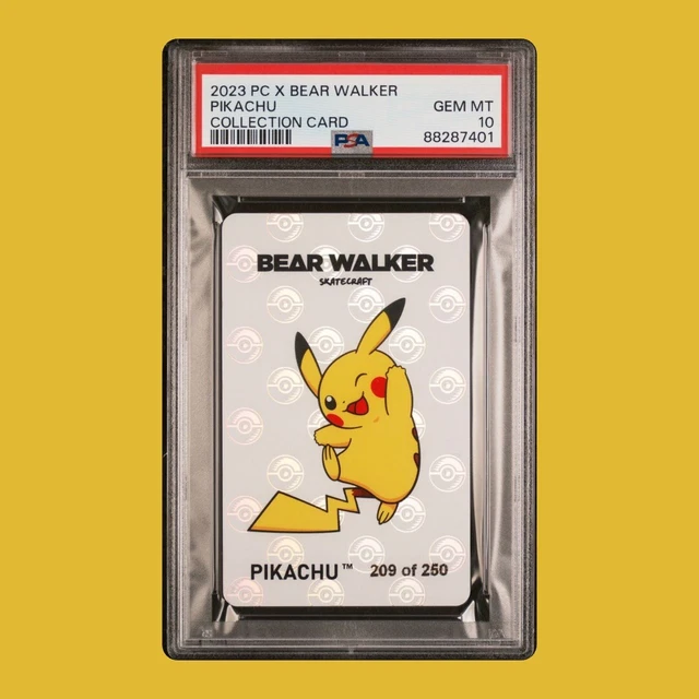 PSA 10 PIKACHU 2023 Pokemon Center X Bear Walker Collection Cards 209/