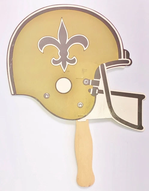 Vtg NEW ORLEANS SAINTS NFL Football Helmet Paper Advertising Sports Fan Souvenir
